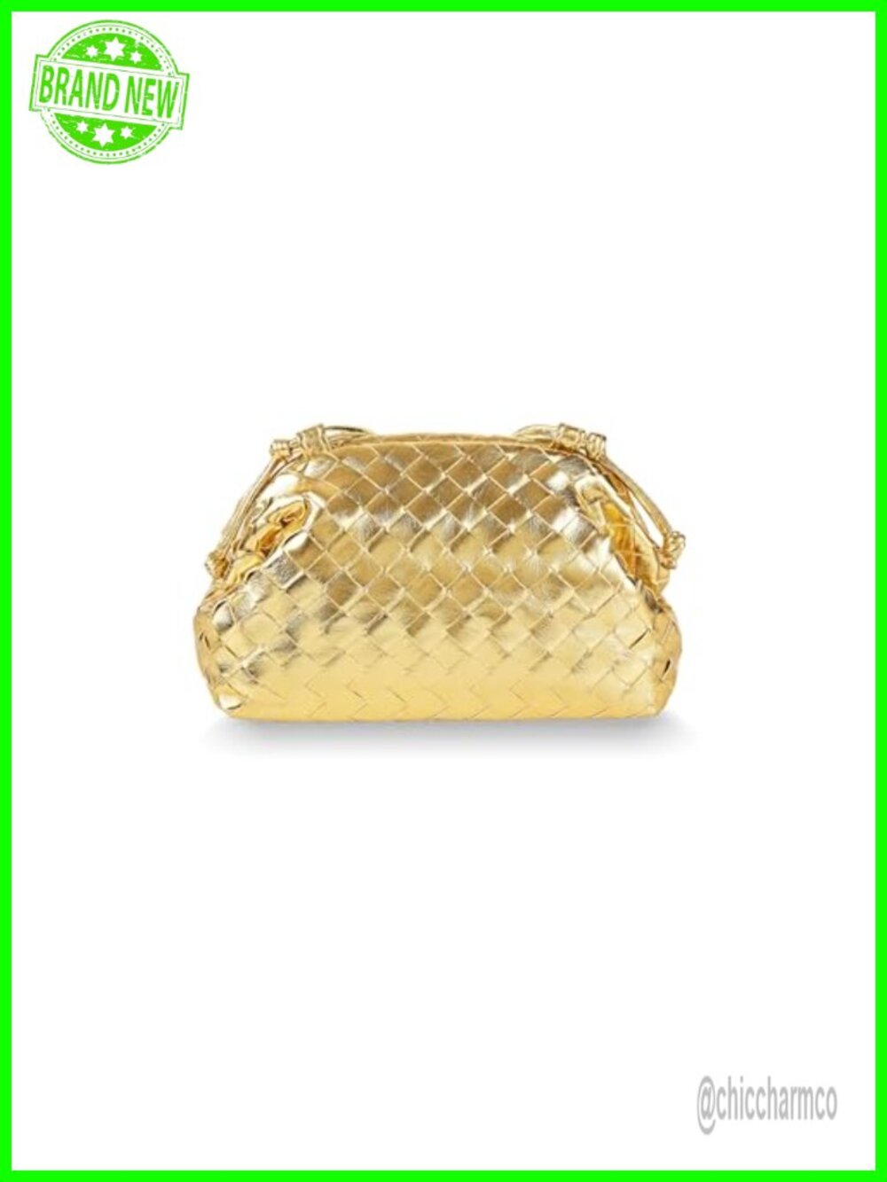 Woven Clutch Purse Pleated Dumpling Shoulder Bag Evening Purse